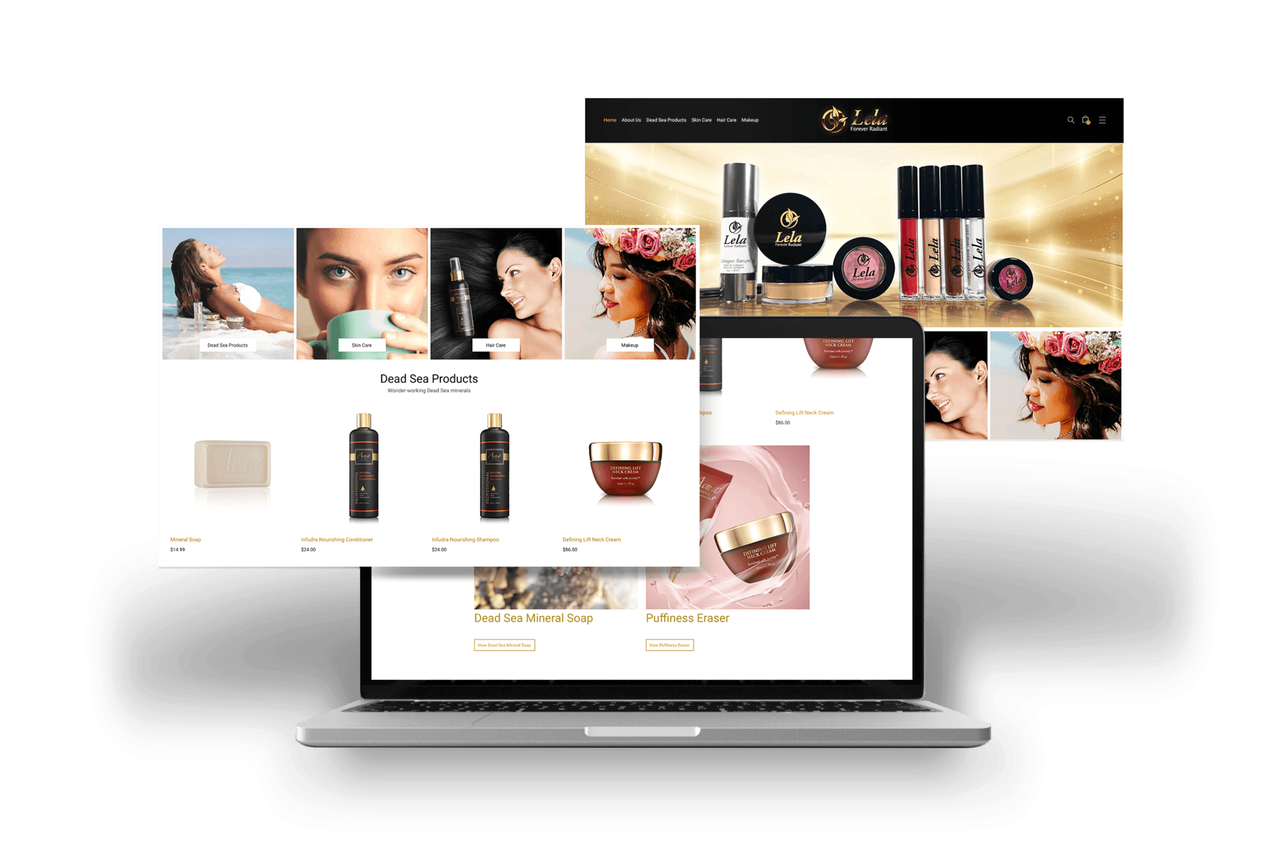 Lelacosmetic - Hodgson Agency lela cosmetic shopify e-commerce website