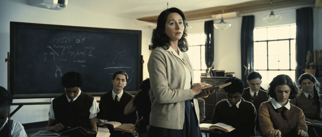 AI image of teacher created in KlingAI