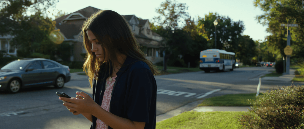 AI image of girl outside created in KlingAI